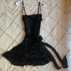 Free people black wrap dress